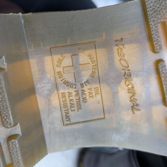 DR. MARTENS 1460 Shiny Smooth Black Leather Womens Boots size 6 - Picture 9 of 14